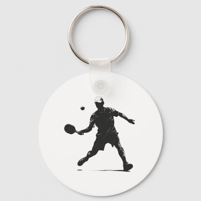 Llavero Diseño deportivo de Silhouette para jugador de pel (Anverso)