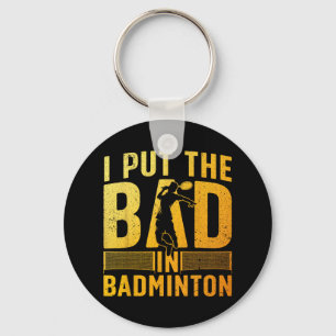 Llavero Diseño divertido de Badminton para hombres mujeres