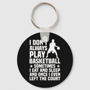 Llavero Diseño divertido de baloncesto para hombres mujere
