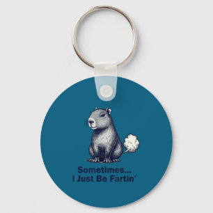Llavero Diseño Divertido de Capybara a veces solo estoy ha