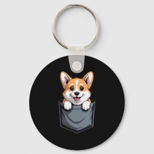Llavero Diseño Divertido de Corgi para Hombres Mujeres Ama