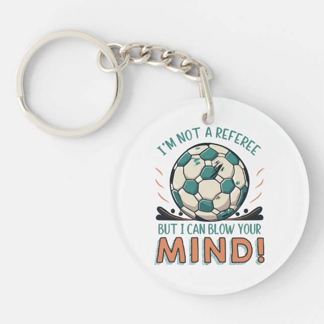Llavero Diseño Divertido de Fútbol (Frente)