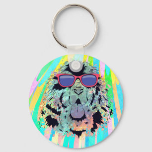 Llavero Diseño Divertido de Gafas de Sol para Perro Terran