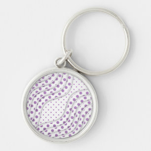 Llavero Diseño Divertido de Lunares Purpura