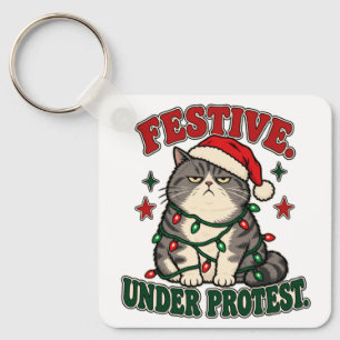 Llavero Diseño divertido de Navidad bajo protesta