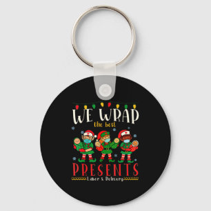 Llavero Diseño divertido de Navidad para enfermeras de par