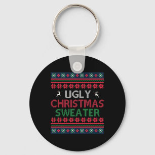Llavero Diseño Divertido de Navidad Suéter Feo de Navidad
