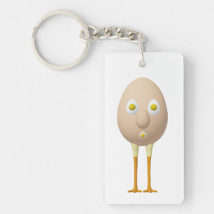 Llavero Diseño divertido de personaje de huevo RG y RA