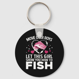 Llavero Diseño Divertido de Pesca para Chicas Mujeres Pesc