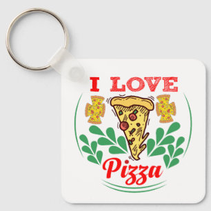 Llavero Diseño divertido de Pizza Lover para fanáticos de
