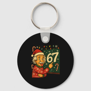 Llavero Diseño divertido de suéter de Navidad 67 con copos