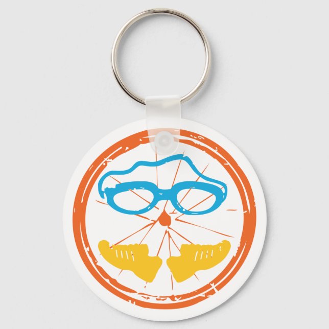Llavero Diseño divertido de triatlón (Anverso)