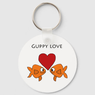 Llavero Diseño divertido del amor del Guppy