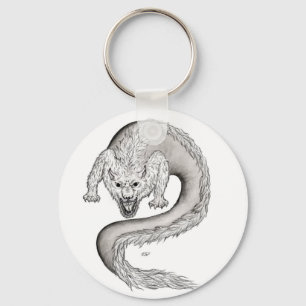 Llavero Diseño en blanco y negro de Wolfdragon