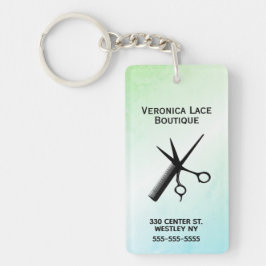 Llavero Diseño estético verde azul