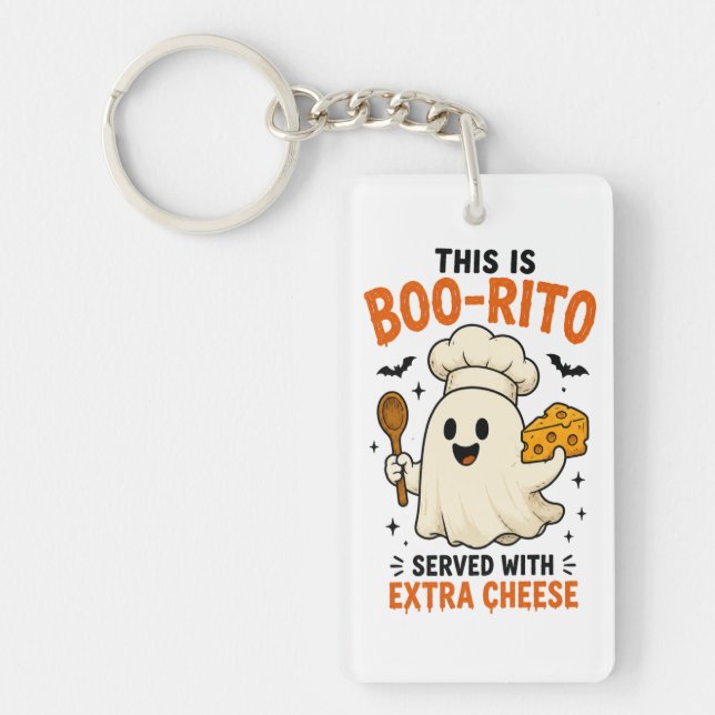 Llavero Diseño “Esto es Boo-Rito servido con queso extra” (Frente)