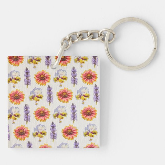 Llavero Diseño floral (Atrás)