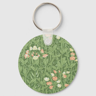 Llavero Diseño floral de guisante dulce de William Morris