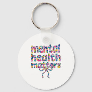 Llavero Diseño floral 🌸 la salud mental importa