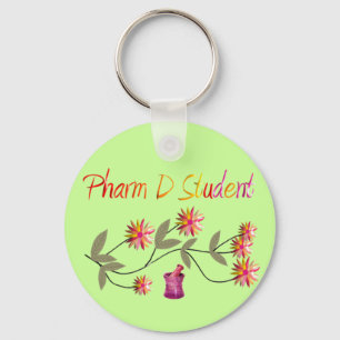 Llavero Diseño floral para estudiantes Pharm D