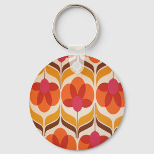 Llavero Diseño floral retro