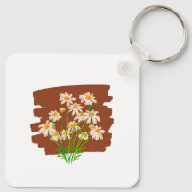 Diseño floral rústico sobre fondo marrón