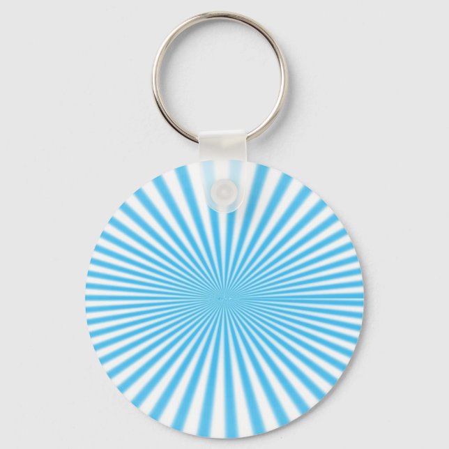 Llavero diseño fresco de starbust azul (Anverso)