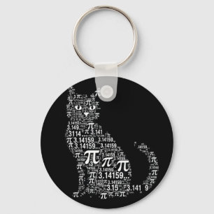 Llavero Diseño geek de gato divertido amante de las matemá