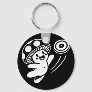 Llavero Diseño genial de Disc Golf, divertido hongo lindo