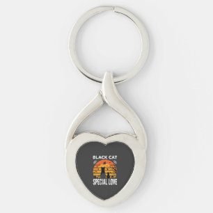 Llavero Diseño Gótico de Amor Especial de Halloween de Gat