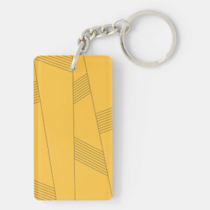 Llavero Diseño gráfico abstracto simple, amarillo y modern