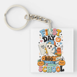 Llavero Diseño gráfico espeluznante de Halloween para el r