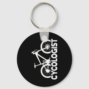 Llavero Diseño Gráfico Vertical de Ciclista de Ciclismo de