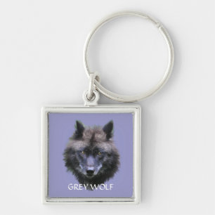 Llavero Diseño GRIS WOLF Arte Wildlife Key Ring