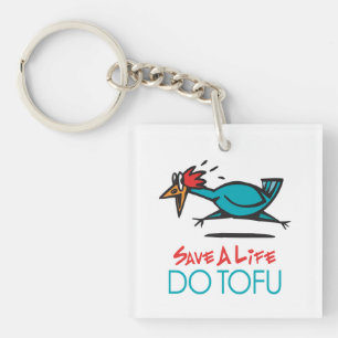 Llavero Diseño humorístico de tofu