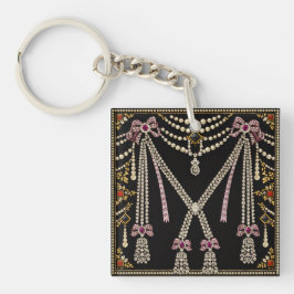 Llavero Diseño inspirado en francés Marie Antoinette con j