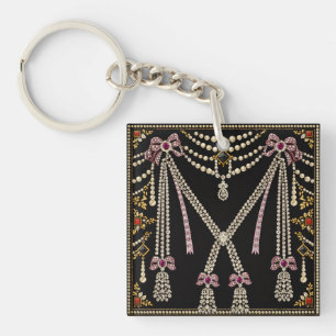 Llavero Diseño inspirado en francés Marie Antoinette con j