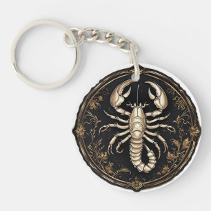 Llavero Diseño intrincado de escorpión con acentos ornamen
