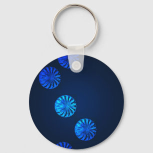 Llavero Diseño Irlandés Cristal Azul