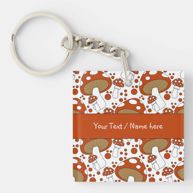 Llavero Diseño moderno de hongos (Frente)