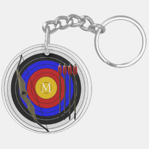 Llavero Diseño monogramático de tiro con arco