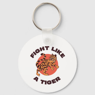 Llavero Diseño Motivacional Lucha Como un Tigre