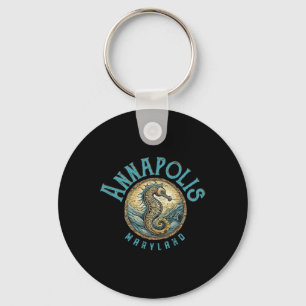 Llavero Diseño náutico de caballito de mar de Annapolis Ma