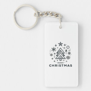 Llavero Diseño navideño navideño minimalista