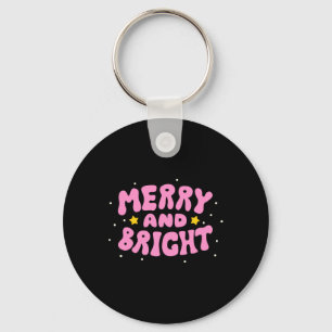 Llavero Diseño Navideño Retro Alegre y Brillante