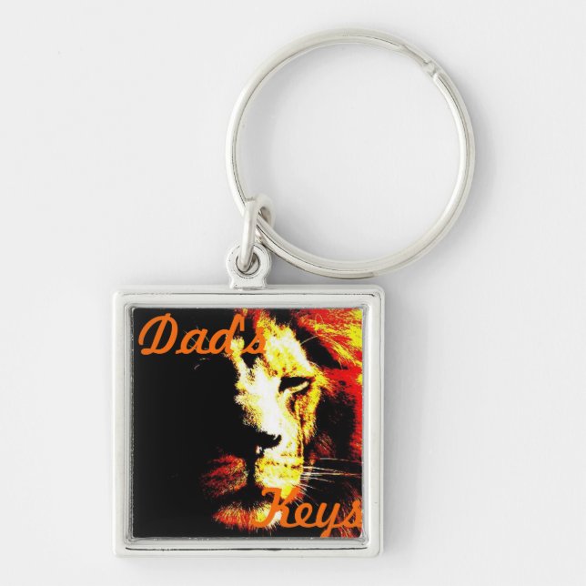 Llavero Diseño original de vida silvestre de Lion big cat (Frente)