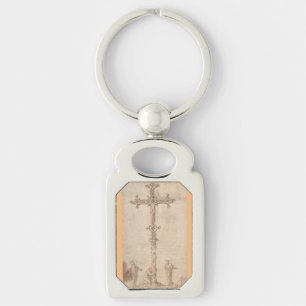 Llavero Diseño para un Crucifijo con la Virgen María