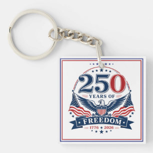 Llavero Diseño Patriótico de Águila de USA 250 Años de Lib