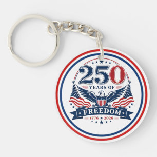 Llavero Diseño Patriótico de Águila de USA 250 Años de Lib