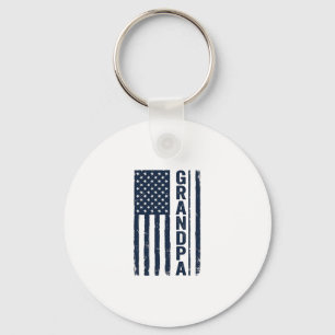 Llavero Diseño Patriótico Deteriorado Bandera Americana Ab